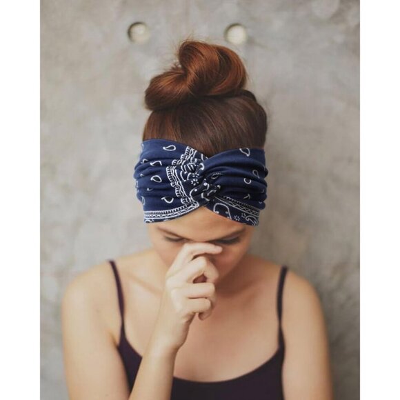 Wide Women Headbands Elastic Boho Hairbands Large Knot Sport Scarf main image 7